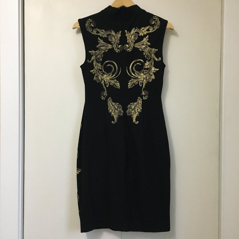Vintage 90s/Y2K CachΓ© Baroque Midi Bodycon Dress USA Made - Picture 2 of 16
